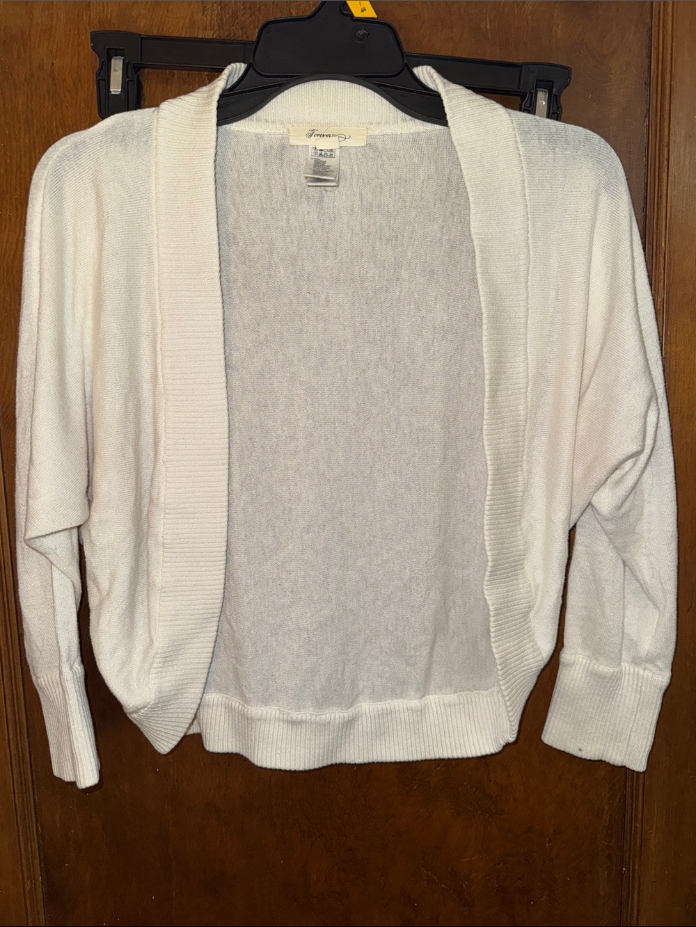 Forever 21 Open-Front Cream Women's Cardigan